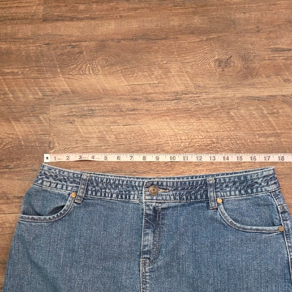 Christopher & Banks Blue Knee-length Denim Pencil Skirt Size 14 - Picture 8 of 10